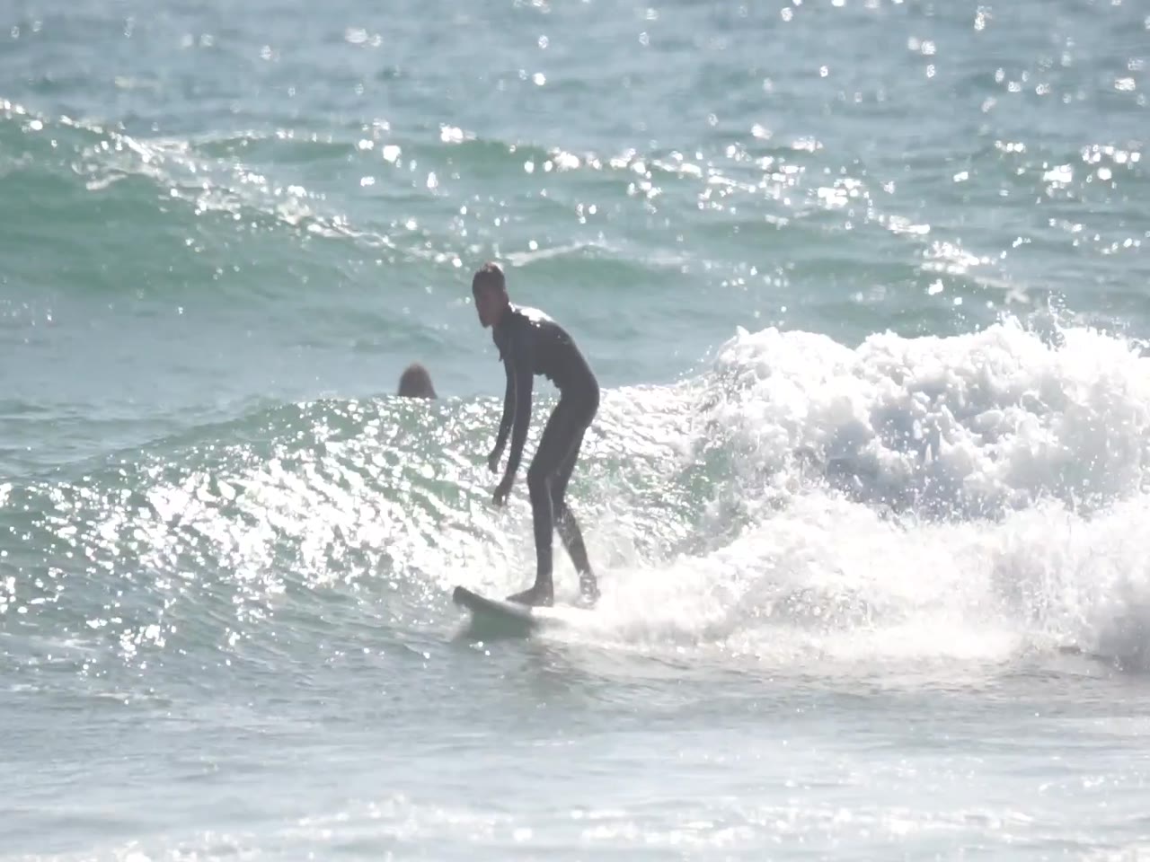 Blue surfing