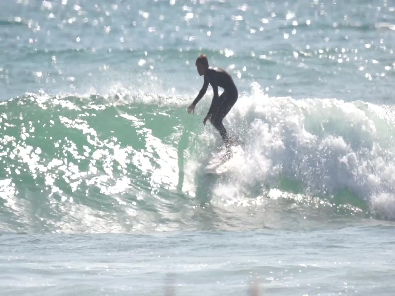 Blue surfing
